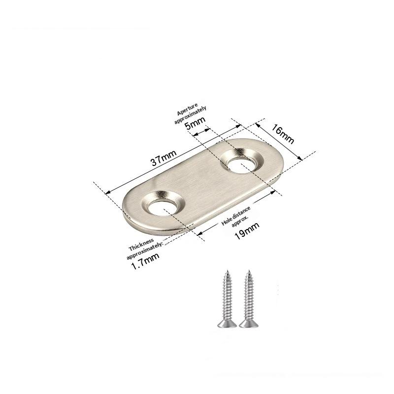 10 Stück Edelstahl Flachplatte Gerades Winkelstück Flache Metall-Winkelstütze Winkel Universelle Reparaturplatte Stütze Möbelstütze Verbin