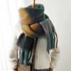 Autumn Winter Luxury Women Scarves 240*38Cm Men Thickening Warm Scarf Rainbow Plaid Tassel Shawl Cashmere Imitation Fashion Wrap