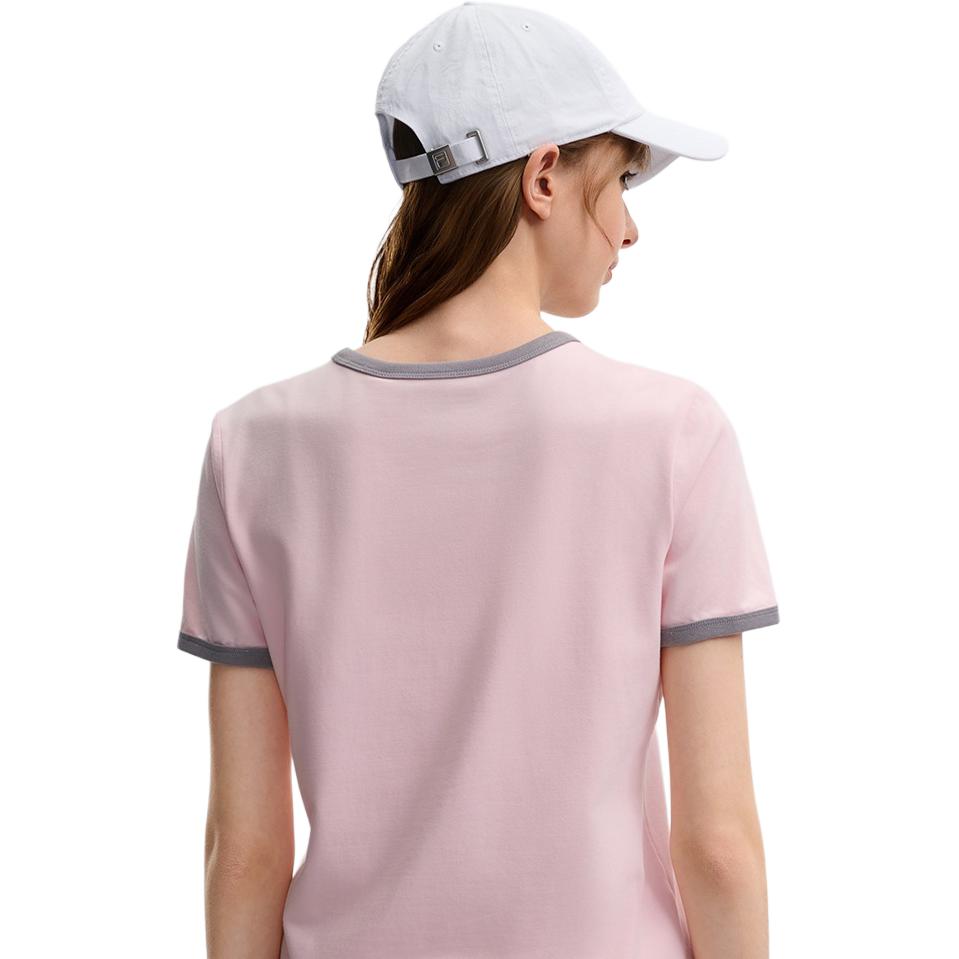 FILA Original Cool Touch Youth Trend T-Shirt Women tops Pink F11W629110FPK