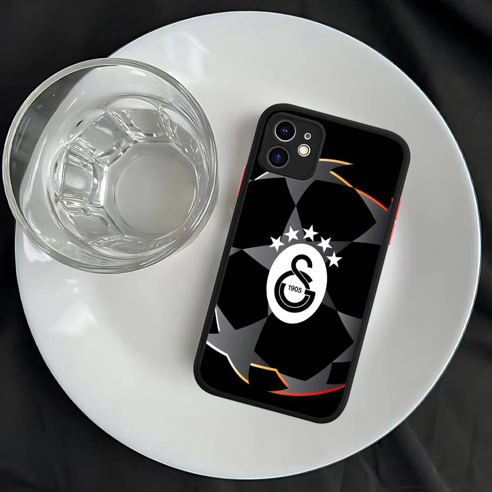 Fotbalový tým Galatasaray Pro Silikonový matný kryt na telefon Pro iPhone 16 Pro Max 15 14 13 12 11 X XS MAX