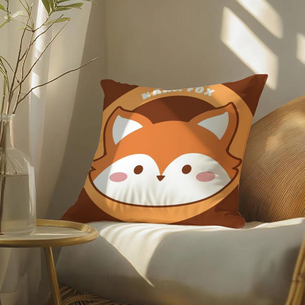Ins Cute Animals Cushion Cover Soft Short Plush Pillow Cover Smooth Cozy Texture Aesthetic Cushion Case Home Decor