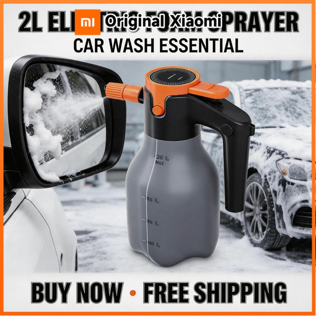 Xiaomi High Pressure Cleaner Car Wash 2L Electric Car Wash Sprayer Portable Foam Generator Electric Snow Foam Gun Manual Cleaning Tool