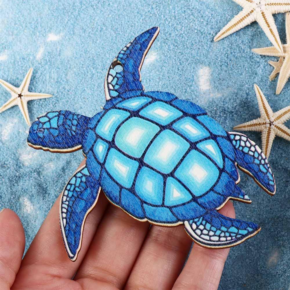 24 Stück Seestern Muschel Ozean Thema Anhänger Schildkröte Seepferdchen Meeresleben Dekor Sandstrand