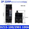DELIXI Plastic Circuit Breaker DZ15: Three-Phase or Single-Phase 2P/3P Air Switch, 63A/100A