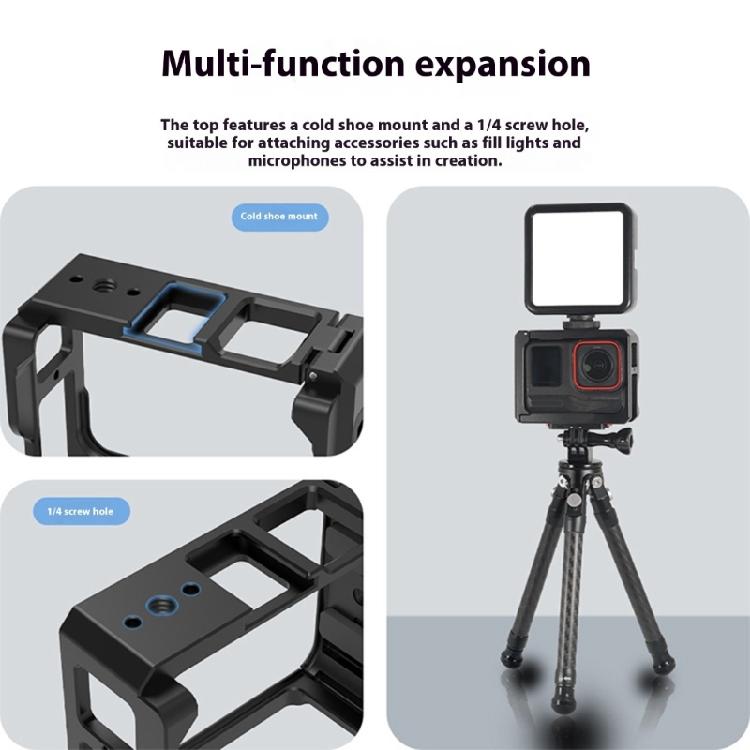 Multiple Angle Aluminum Alloy Camera Cage For Pro2 Action Cameras Featuring Quick Magnetic Attachment System