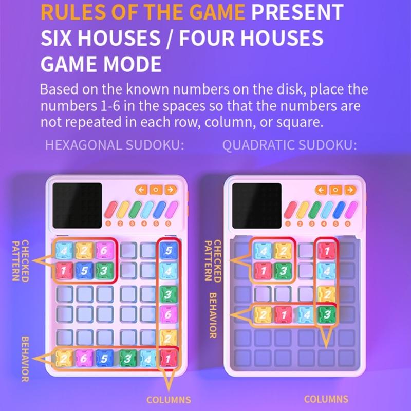 Interactive Electronic Sudoku Game For Children Portable Brain Training Puzzle Ages 6-12