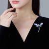 Light Luxury Crystal Dragonfly Brooch, High-end Feminine Charm, Colorful Insect Corsage, Niche Design Sense Brooch