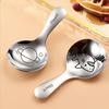 4Pcs/set Stainless Steel Short Handle Round Spoon Children's Spoon Soup Spoon Tea Spoon Milk Powder Spoon Dessert Spoon Feeding Spoon