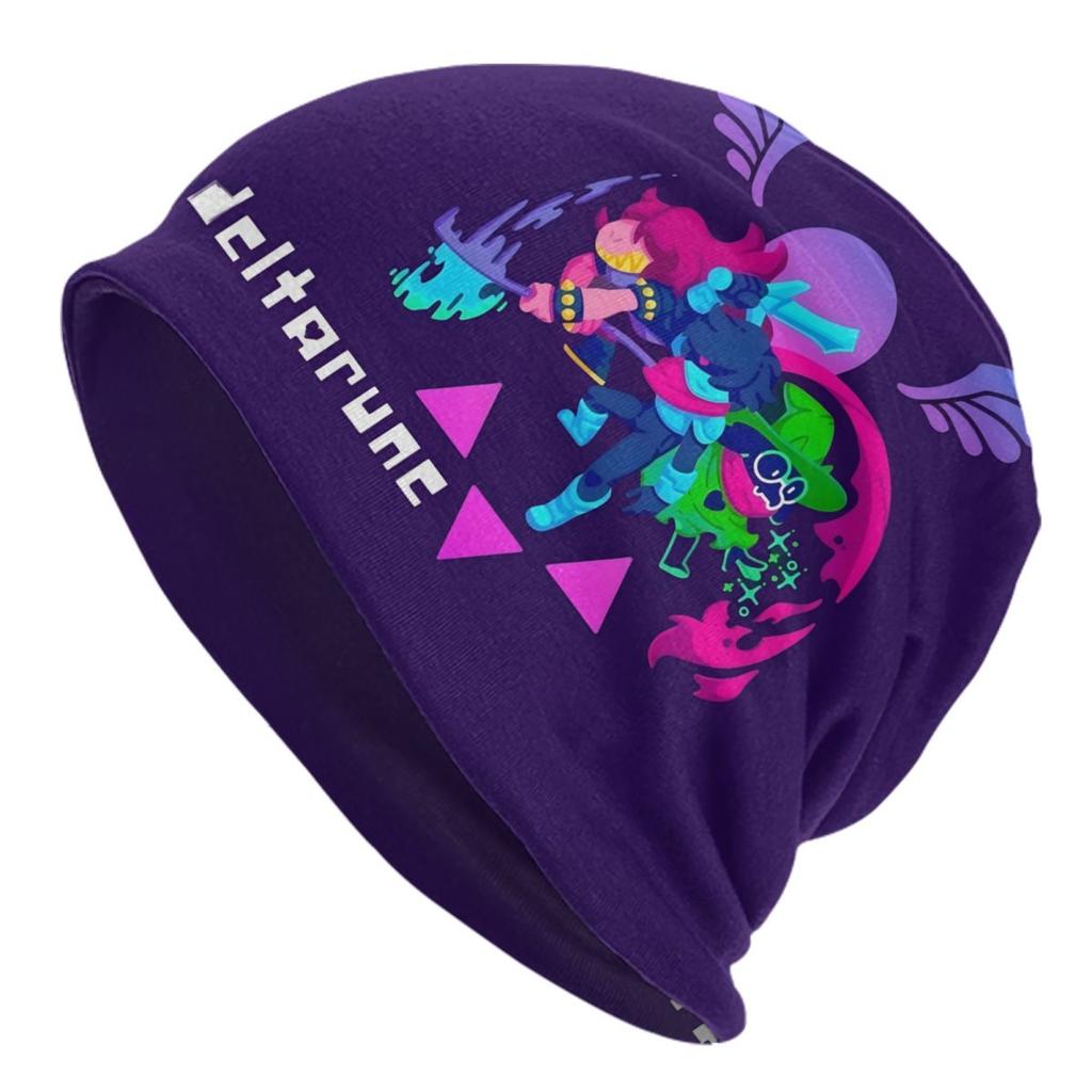 Fashion Winter Warm Unisex Women Knit Hats Adult Unisex Computer Game Deltarunes Its TV Time Skullies Beanies Caps Bonnet Hats