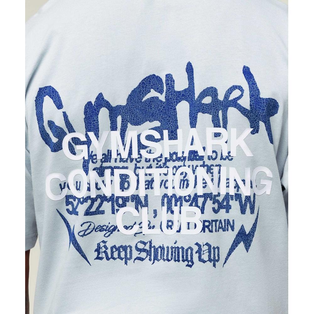 Gymshark Gscc T shirT Smoke Blue a3c4T Udr3