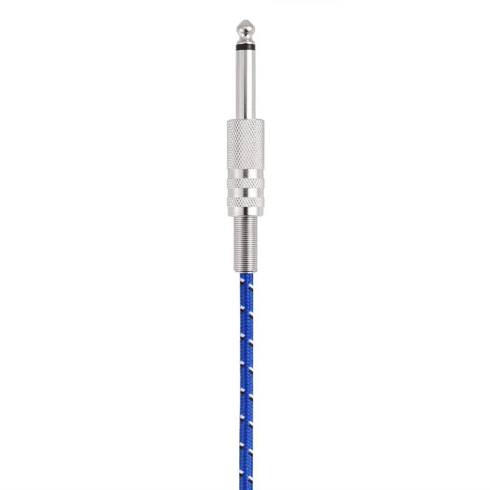 Mono Guitar Cable Male To Male Wire Cord 6.35mm Straight Plug for Electric Instruments 1m