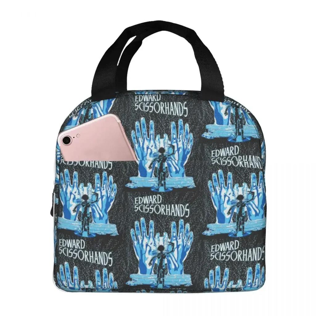 Edward Scissorhands Insulated Lunch Bag for Women Children Leakproof Food Boxes Thermal Lunch Box Tote
