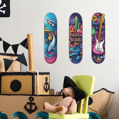 Trittico Poster Retrò per Camera da Letto Soggiorno Casa Sfondo Parete Abbellimento e Decorazione Adesivi Murali