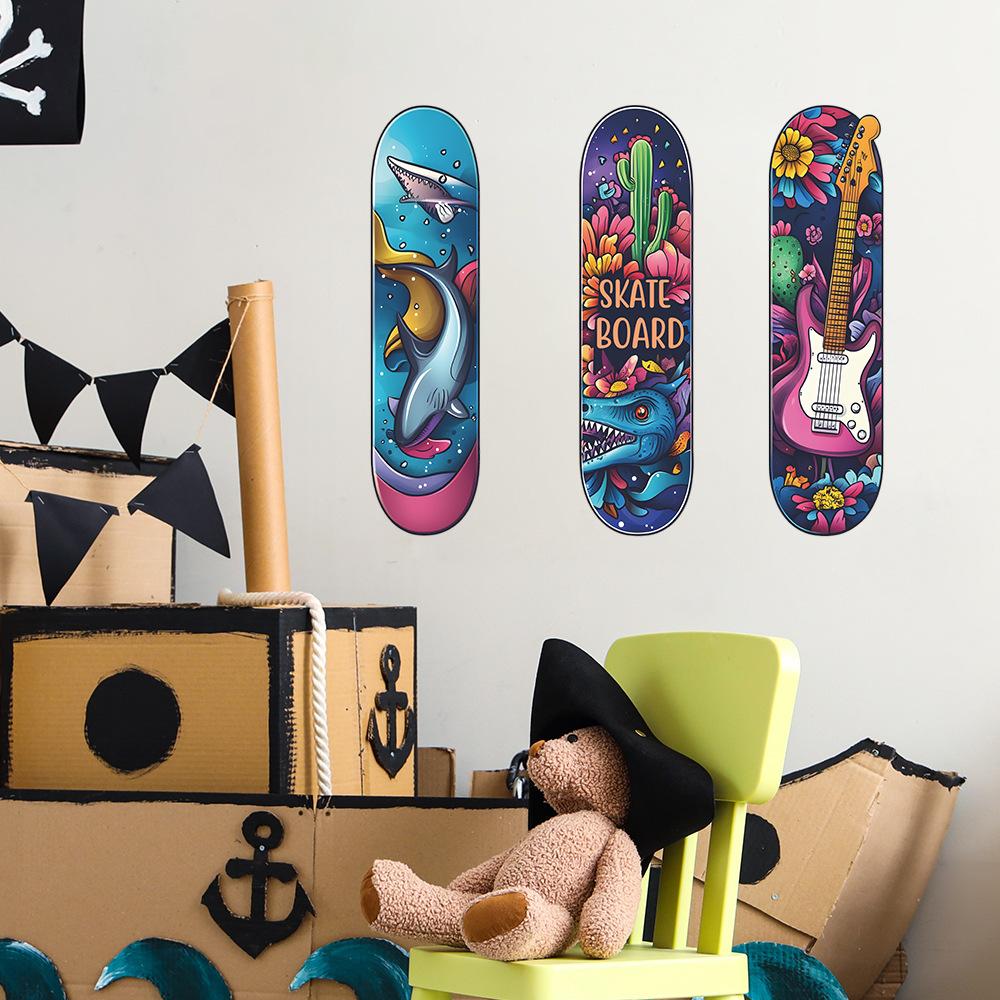 Retro Poster Triptych for Bedroom Living Room Home Wall Background Beautification and Decoration Wall Stickers