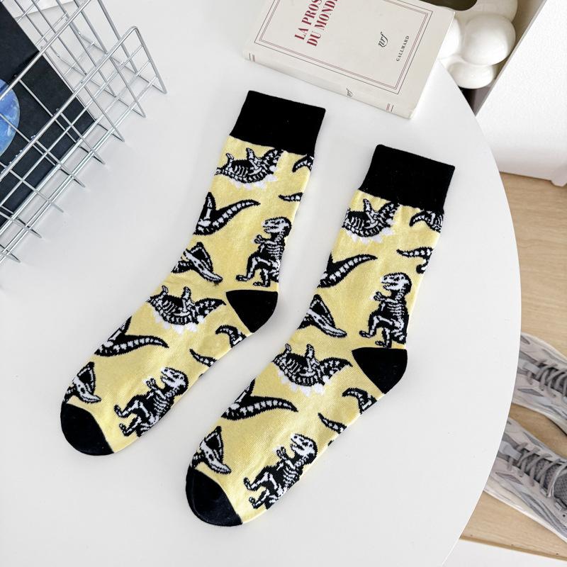 Zhuji Socks Animal Printed Sports Socks 36-47 Wind Trend Men'S Stockings Medium And High Stockings