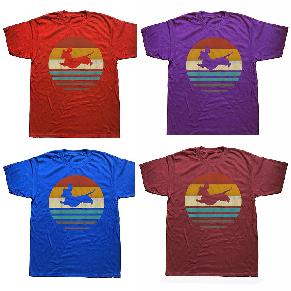 Funny Dachshund Vintage Retro Dog Love T Shirts Short Sleeve Birthday Gifts Mens Clothing Fashion Casual Loose Oversized T Shirt