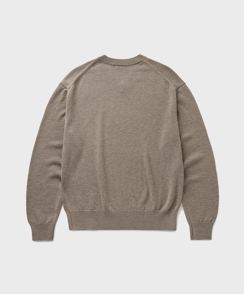 Beulaendideu [Superior] Cloud Superfine V-Neck Knit [Sand Beige]