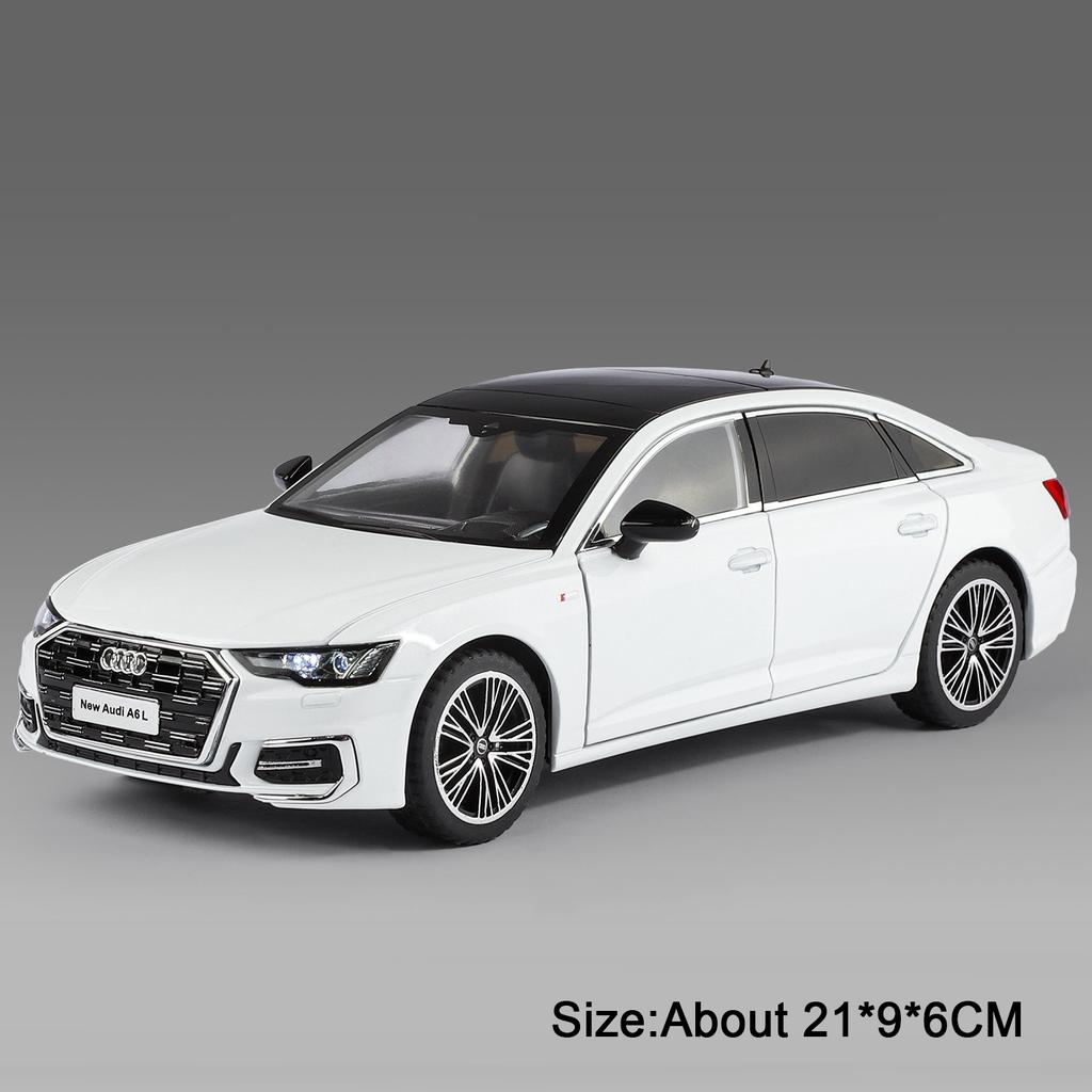 1:24 Scale A6L RS7 Model Car Toy Metal Body Rubber Tires Exquisite Interior Sound Light Sports Cars Models for Kids' Edutainment
