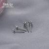 Xigu S925 Silver Bowl Needle Ear Studs DIY Jewelry Accessories