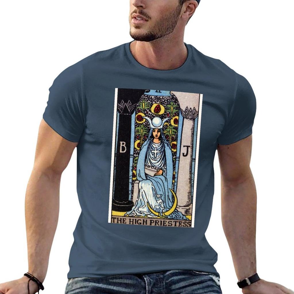 Ii Die Hohepriesterin Tarotkarte T-Shirt T-Shirt Individueller Druck Grafische T-Shirts Für Unisex Wesentliches T-Shirt Tshirt