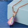 Wish Hot Sale Water Drop Opal Pendant Necklace Femininity Versatile Niche Jewelry