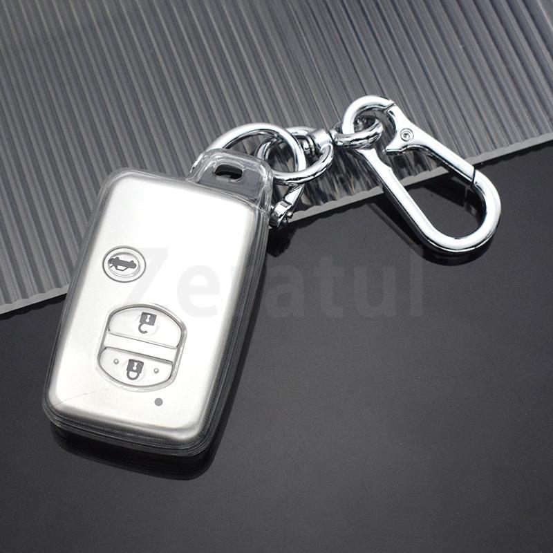 

Прозрачный ТПУ Чехол-Крышка для Ключа Toyota Land Cruiser Prado Avensis Iq Corolla Prius Highlander Yaris Бесключевой Брелок Чехол Держатель