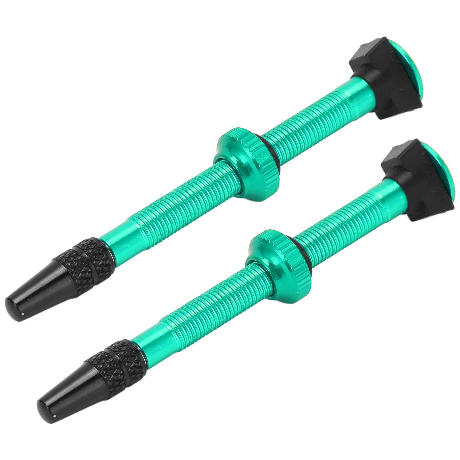 

2 ШТ. Герметичность штока клапана Без утечек Устойчивость к коррозии Силиконовая прокладка Велосипедный клапан Зеленый