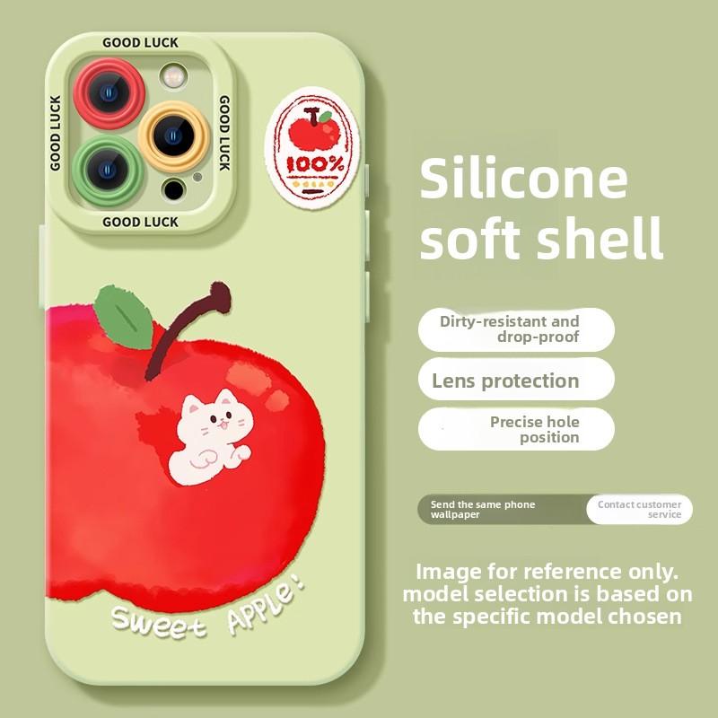 Red Apple iPhone 16 Pro Max Phone Case 17 Pro Full Coverage 17 Air Silicone 16 Shockproof 17 Soft Case TPU