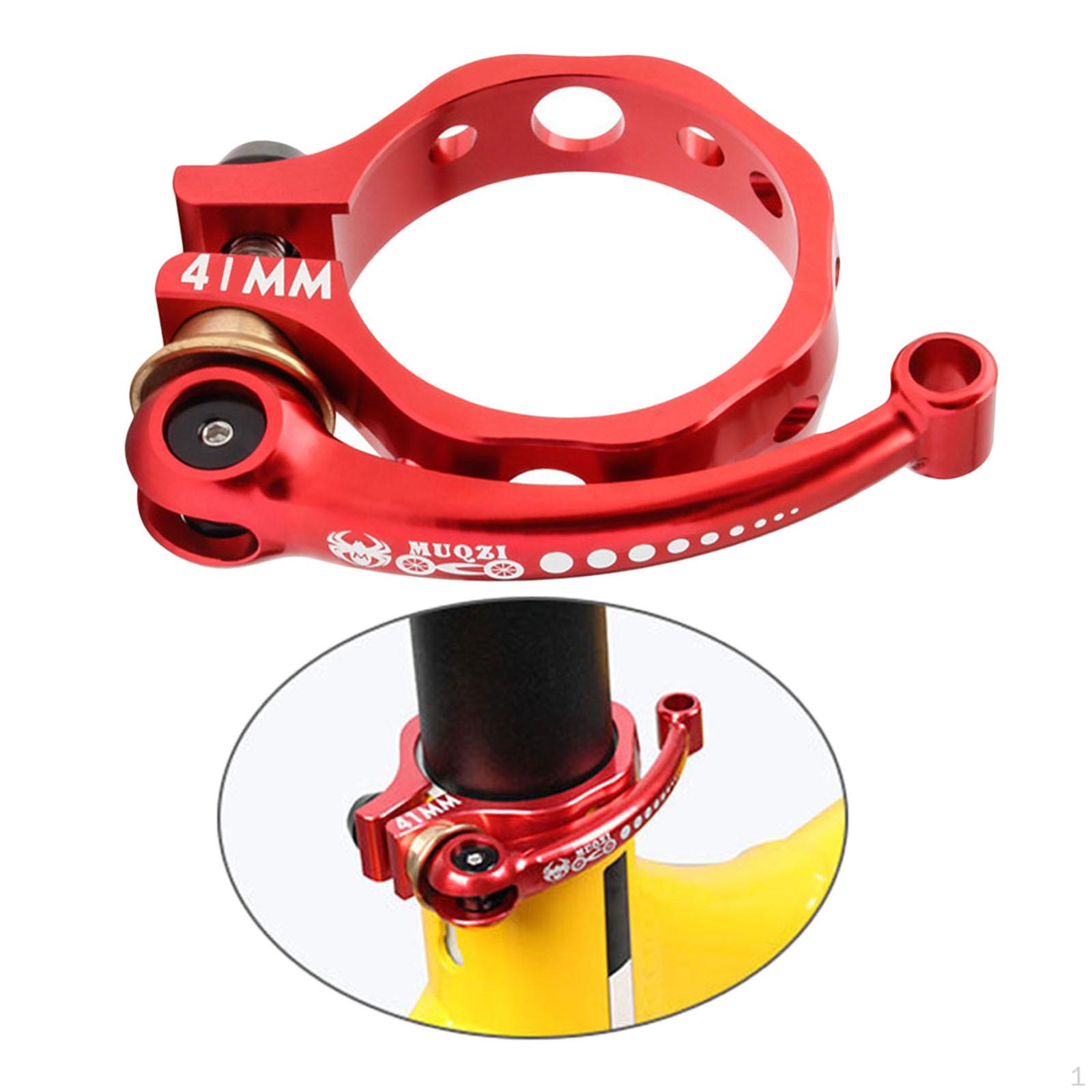 

Seatpost Clamp for Folding Bike Seat Post Clip Hook Screw Lever Part Components Red 41mm