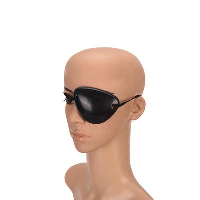 1X Pirate Skull Crossbone Concave Eye Patch Foam Groove Eyeshades For Lazy Eye