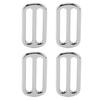 10PCS Webbing Buckles Strap Slide Adjuster Zinc Alloy Buckle for Clothing Backpack Belt Silver 49x26mm