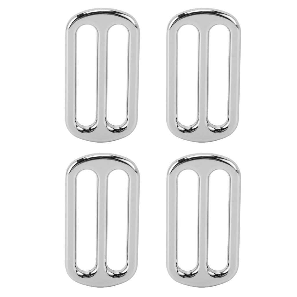 10PCS Webbing Buckles Strap Slide Adjuster Zinc Alloy Buckle for Clothing Backpack Belt Silver 49x26mm