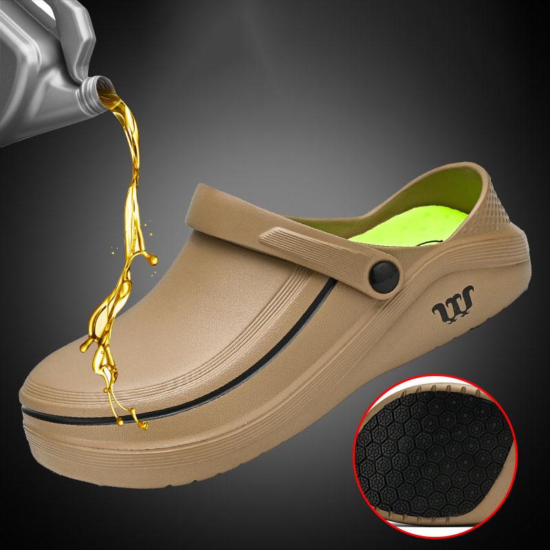 

Обувь для поваров из ЭВА, легкая рабочая обувь, нескользящая защитная обувь для улицы, водонепроницаемая, удобная обувь для ходьбы, маслостойкая для кухни 40 кофейный