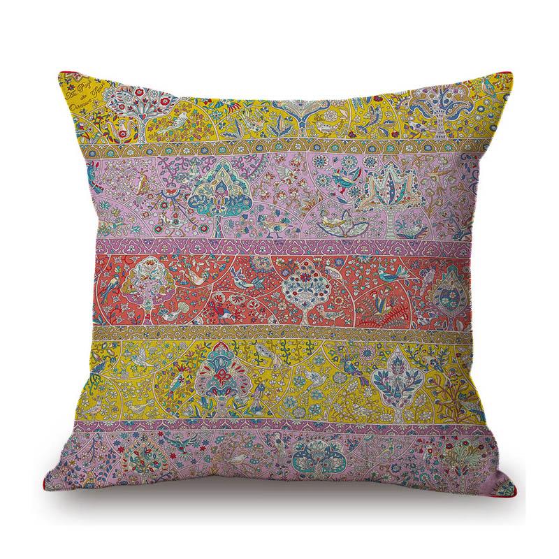 Luxury Classic Flower Pattern Elephant Animal Decorative Cotton Linen Sofa Pillow Cover Modern Aesthetic Art Cushion Cover Case