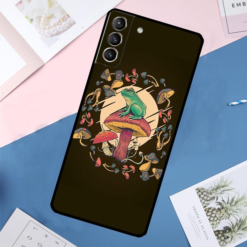 Cottagecore Frog Aesthetic Case For Samsung Galaxy S25 Ultra S21 S22 S24 S23 Ultra S9 S10 Plus S21 FE S25 FE Back Cover