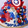 97PCS Ball Cake Toppers Cake Decorations Foam Ball Cupcake Picks DIY Cake Insert Toppers for Birthday Party Wedding Baby Shower