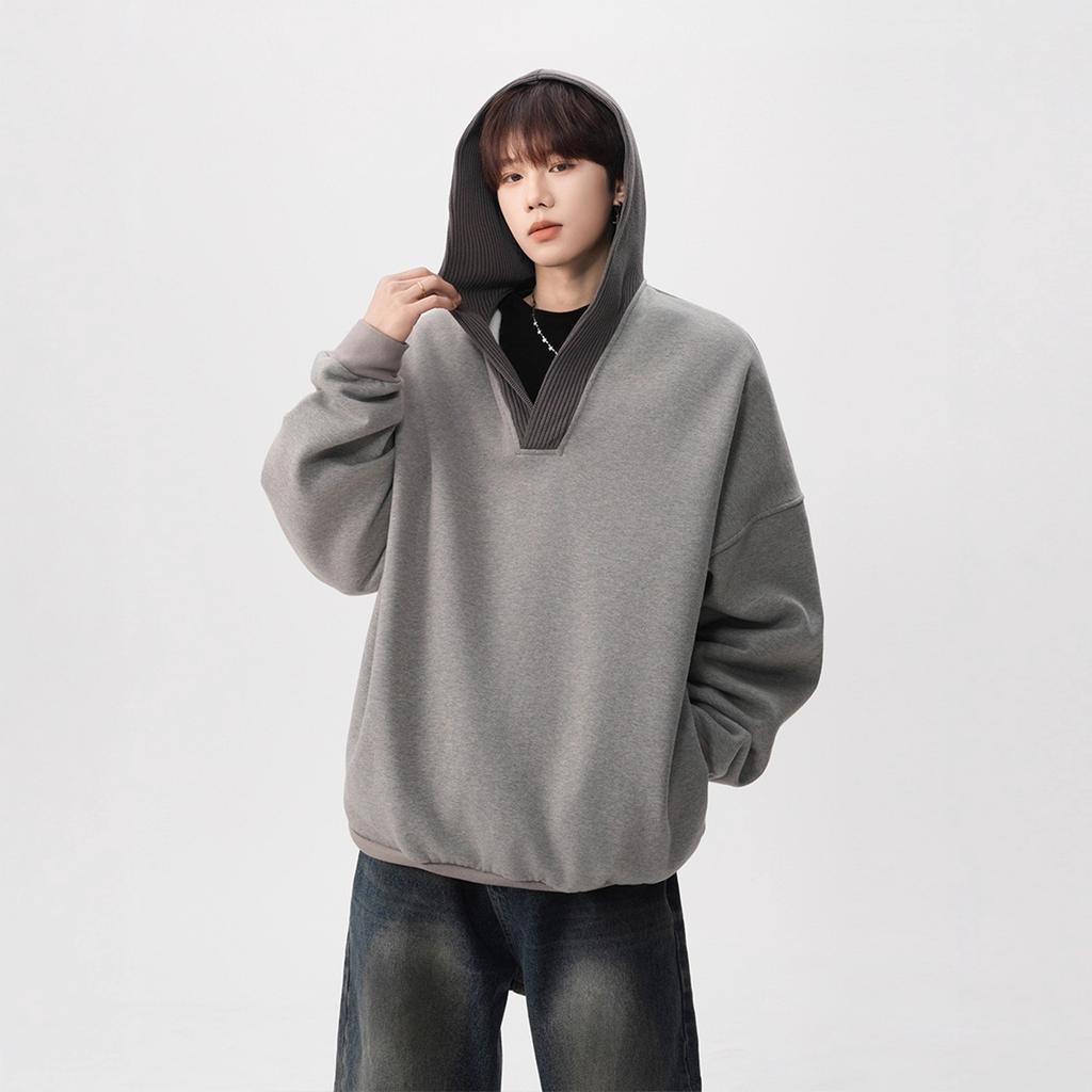 Splicing Kapuzenpullover Herren und Damen Herbst Trendiger lockerer Hoodie Freizeit-Top