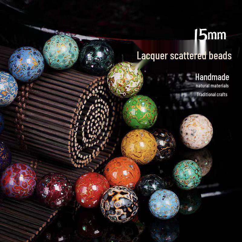 15mm Large Lacquer Loose Craft Beads for DIY Bracelets and Accessories