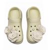 Crocs Crush Clog Puffs EVA Casual Versatile Trendy Hole Shoes Unisex Bone White