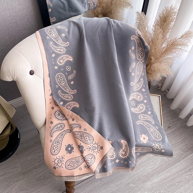 High-End Cashew Nut Retro Foreign Style Imitation Cashmere Scarf Women'S Cold And Warm Shawl Scarf