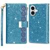 For iPhone 16 Plus Case Starry Sky Carving Leather Wallet Phone Cover