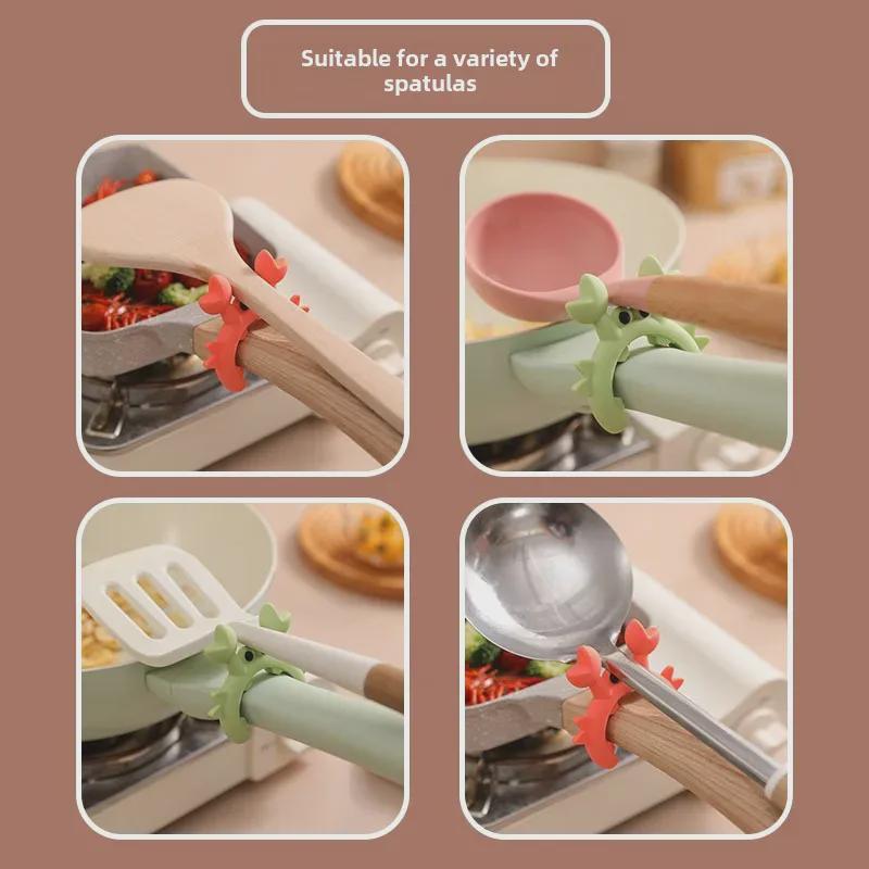 Silikon-Küchenspatel- und Löffelhalter – auslaufsicherer Herd-Regal-Organizer