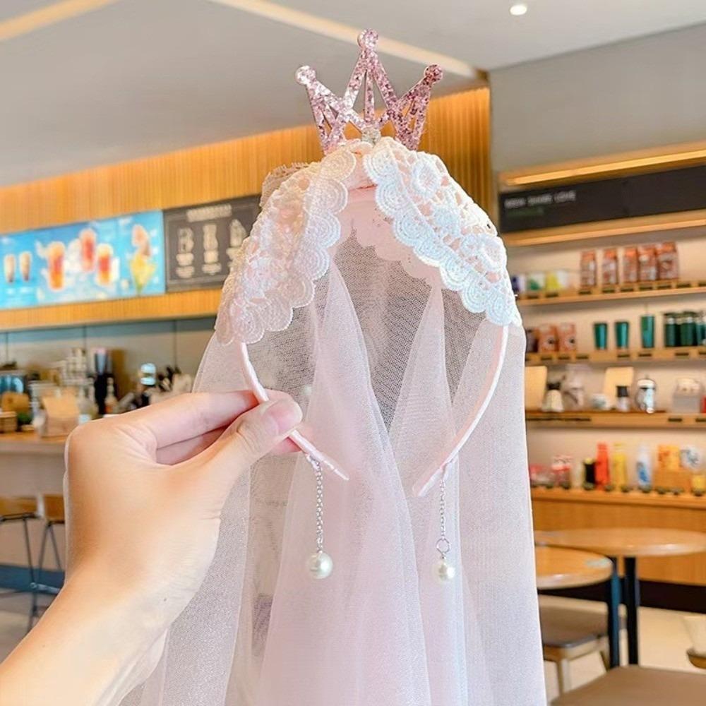 Gauze Happy Birthday Headband Mesh Girls Hair Hoop Creative Birthday Hairband  Party