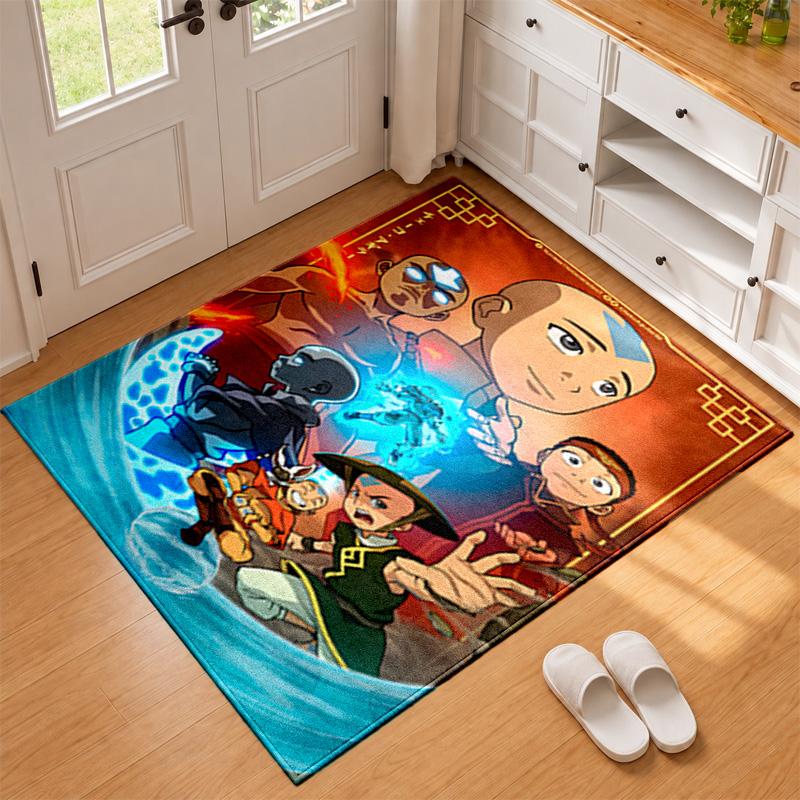 Avatar The Last Airbender Carpet Door Mat for Living Room or Bedroom Protective Mat Under Chair Office Decoration Christmas Gift Birthday Present