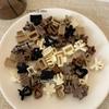 10/30pcs brown mini hair clips, bang clips, flyaways, headbands, hairpins - suitable for cute girls' daily life, school