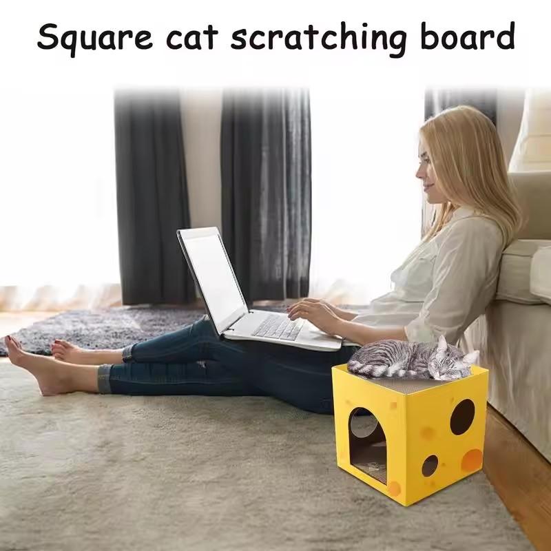 Cat Scratching Board Protect Furniture Grinding Claw Toys Cartoon Cat Corrugated Paper Wear-resistant Cat Nest Cat Accessories