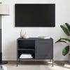 VidaXL TV Cabinet Anthracite 68x39x50.5 Cm Steel, TV Stand, TV Sideboard, Multimedia Cabinet, TV Bench, Hi-fi Cabinet 842998