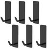 6Pcs Self Adhesive Wall Hook Stainless Steel Towel Rack Bathroom Robe Hooks Clothes Hanger Kitchen Hardware Shower Shelf