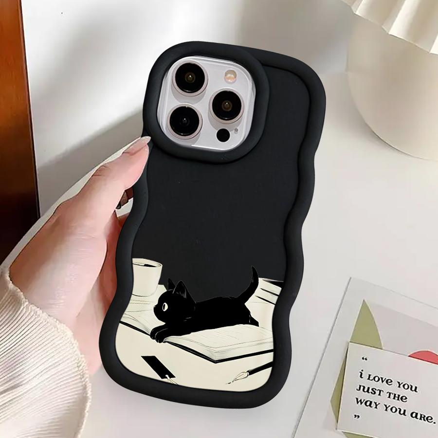 Cute Cat Case for iPhone 18 12 14 XR 17 Air 16 Pro Max 8 11 13 15 Plus Soft Phone Cover