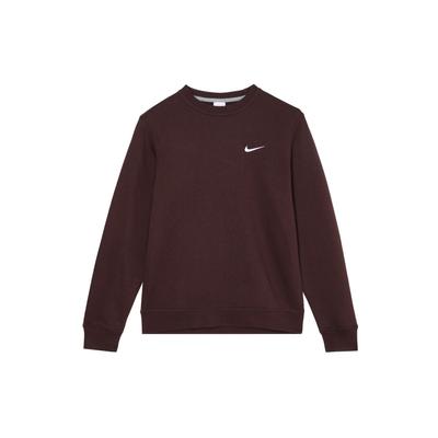 Düz Renk Bisiklet Yaka Uzun Kollu Erkek Sweatshirt Kakao-Kahverengi 623459-227